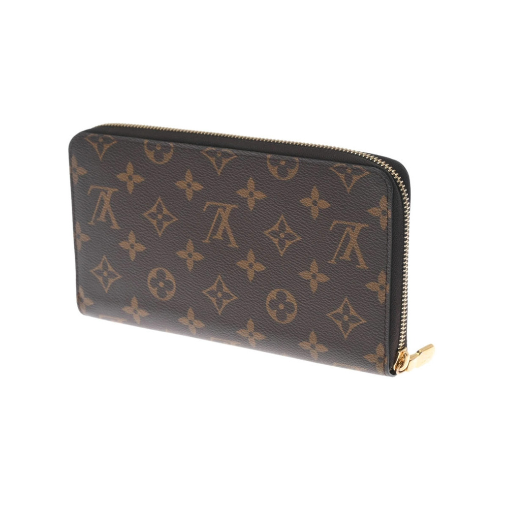 Louis Vuitton Wallet Long Canvas Monogram Brown Organizer Zippy Brown